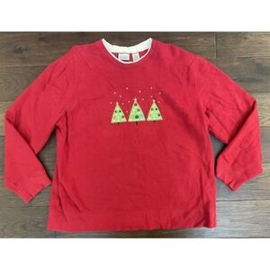 Classic Elements‎ Size XL Christmas Tree Red Sweatshirt